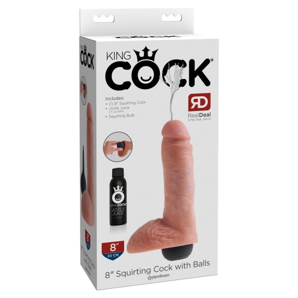 Squirting Cock Con Testicoli 8''