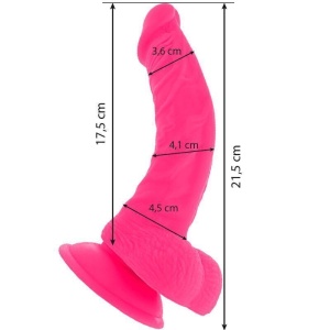 Dildo Flessibile Con Vibrazione 21,5 CM - Rosa